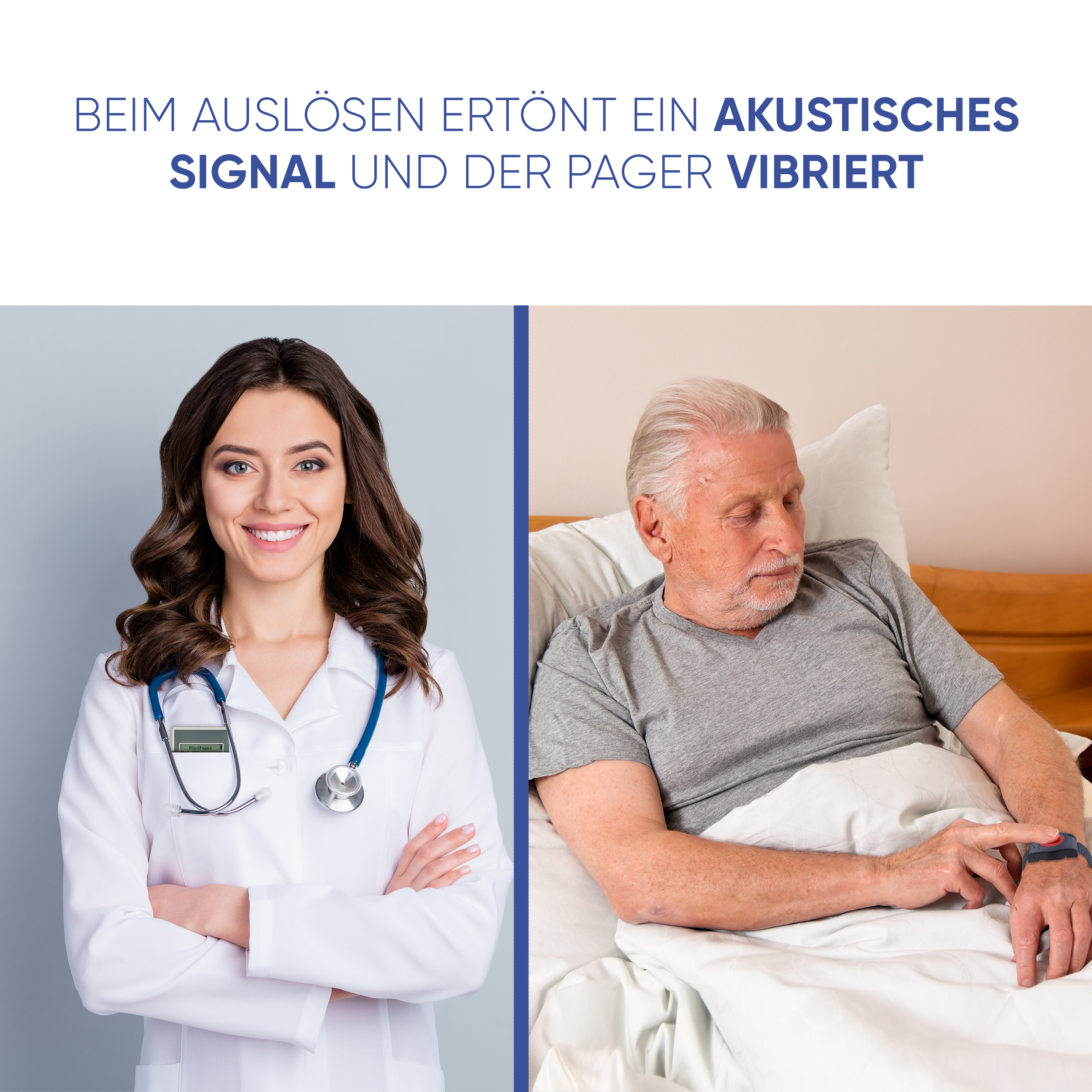 ELDAT Mini Pager RRP01 | Mobiler Profi-Funkempfänger für Pflegeeinrichtungen (bis 64 Sender)