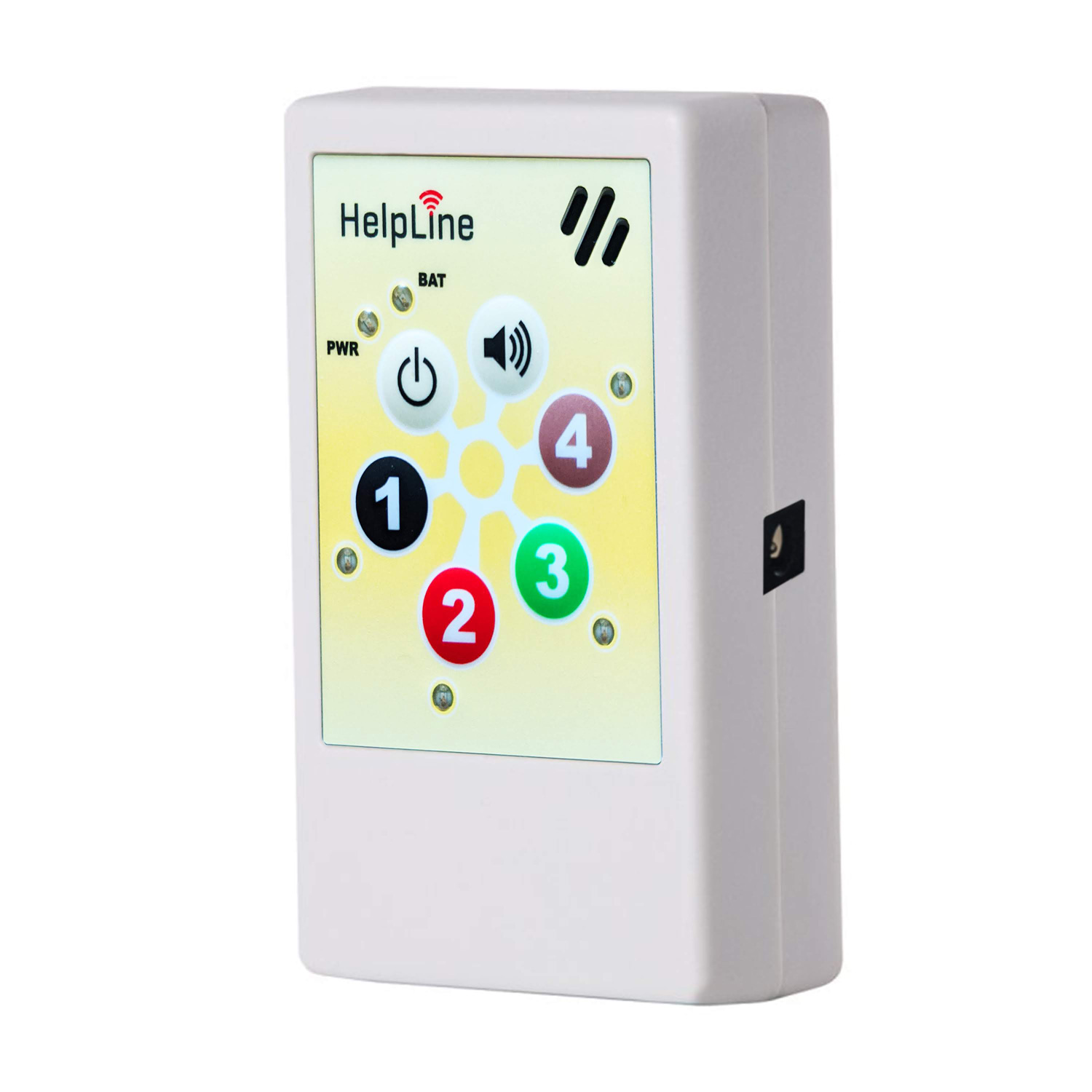 HelpLine 2.0 für Zwei: Portables Hausnotrufgerät mit zwei Notruf-Armbandsendern