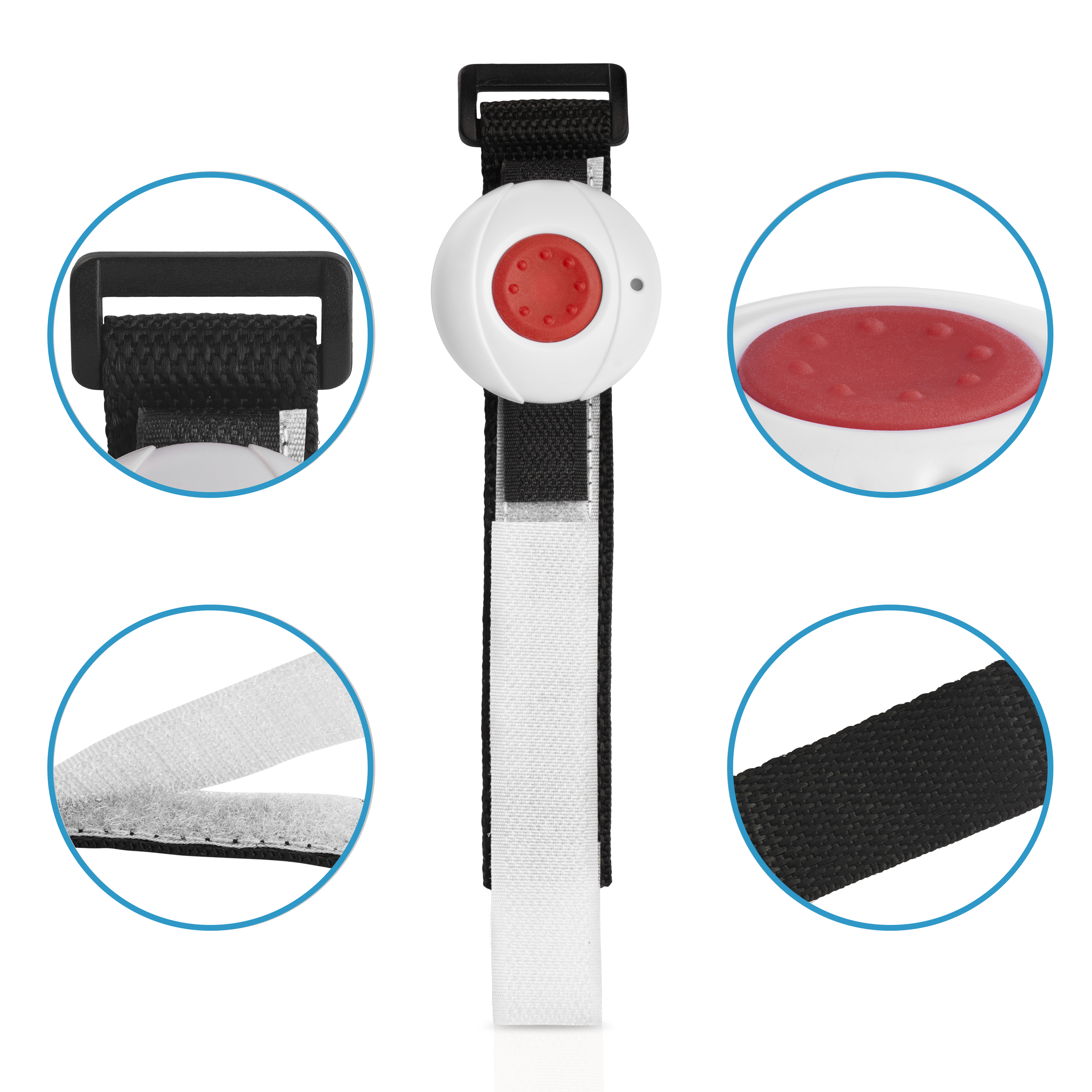 HelpLine Mini: Kleiner mobiler Hausnotruf inklusive Repeater mit Notrufarmband und Gürtel Clip